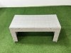 Fimous Rattan Garden Furniture Set Outdoor 9 Seater Corner Sofa Sets with Oblong Coffee Table Chair 2 Big Footstools Light Grey Mixed