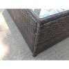 Fimous Rattan Oblong Coffee Table Outdoor Garden Furniture Patio Furniture Dark Brown Mixed