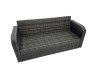 Fimous 8 Seat Outdoor Wicker PE Rattan Garden Furniture Set Dining Table Sofa Set with 4 Stools Side Table Dark Grey Mixed