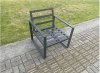 Fimous Aluminium Outdoor Garden Chair Patio Armchair Single Sofa for Balcony, Terrace,Swimming Pool Dark Grey