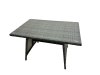 Fimous 4 Seater Wicker PE Rattan Furniture Outdoor Dining Table Double Seat Sofa 2 Side Table Set Dark Grey Mixed