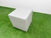Fimous 4 Seater Outdoor Love Sofa Set Rattan Garden Furniture Set with Rectangular Dining Table 2 Side Tables Light Grey