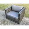 Fimous 5 Seat Modular Rattan Garden Furniture Coffee Table Footstool Chair Outdoor