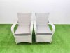 Fimous Wicker PE Rattan Garden Furniture Set Patio Outdoor 6 Chairs Plus Big Round Table Set Light Grey Mixed