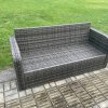 Fimous Dark Grey Mix PE Wicker Rattan Garden Furniture Set Sofa Set Reclining Adjustable Chair 2 Lounge Sofa