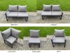Fimous 7 Piece Garden Furniture Set 8 Seater Aluminium Outdoor Dining Set Dark Grey