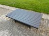 Fimous Aluminium Garden Furniture Sets 9 Seater Outdoor Sofa Set with Adjustable Rising Lifting Dining Table 2 Chairs 4 Footstools 2 Side Tables