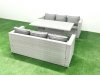 Fimous Rattan Garden Furniture Set 6 Seater Outdoor Sofa Set with Dining Table Light Grey Mixed