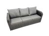 Fimous Garden Rattan Outdoor Furniture Set 9 Seater with 3 Seater Sofa 3 Stools Dark Grey