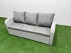 Fimous PE Rattan Lounge Sofa Set 12 Seater Outdoor Garden Furniture Set with Adjustable Lifting Dining or Coffee Table 3 Seater Sofa 3 Stools Light Grey