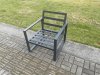 Fimous Aluminium Outdoor Garden Chair Patio Armchair Single Sofa for Balcony, Terrace,Swimming Pool Dark Grey