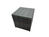 Fimous Rattan Garden Outdoor Furniture Set 3 Seater Sofa Coffee Table with 3 Footstools Side Table Dark Grey Mixed