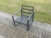 Fimous Aluminium Outdoor Garden Chair Patio Armchair Single Sofa for Balcony, Terrace,Swimming Pool Dark Grey