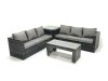 Fimous Garden Outdoor Rattan Furniture Set with Sofa Coffee table Side Table Dark Grey Mixed