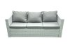 Fimous Garden Outdoor Furniture Set 6 Seater Rattan Sofa Set with 2 Big Footstools Armchair 2 Side Tables Light Grey Mixed