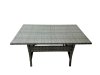 Fimous 9 Seat Rattan High Back Corner Sofa Set Patio Dining Table Set with 2 Big Stools Chair Dark Grey Mixed