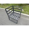 Fimous Aluminum Outdoor Garden Furniture Single Corner Sofa With Seat And Back Cushion Dark Grey
