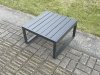 Fimous Aluminium Outdoor Garden Square Coffee Table Patio Tea Table for Balcony, Terrace,Swimming Pool Dark Grey