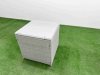 Fimous PE Rattan Lounge Sofa Set 9 Seater Outdoor Garden Furniture Set with Oblong Coffee Table 3 Seater Sofa 2 Side Table Light Grey