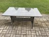 Fimous 10 Seater Outdoor Rattan Garden Furniture Set with Rectangular Dining Table 3 Footstool Armchiar Patio Wicker Corner Sofa Set Dark Grey Mixed