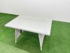 Fimous Rattan High Back Lounge Sofa Set Patio Dining Table & Chairs Set with 3 Seater Sofa 2 Reclining Chairs 2 Side Tables Big Stool Light Grey