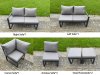 Fimous 7 Pieces Aluminium Garden Furniture Set with Cushions, Patio Furniture Set with Adjustable Rising Lifting Dining Table Dark Grey