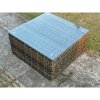 Fimous Dark Grey Mixed Square Rattan Coffee Table Tea Table Outdoor Garden Furniture Accessory