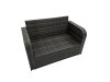 Fimous 7 Seat Outdoor Wicker PE Rattan Garden Furniture Set Dining Table Sofa Sets with 2 Side Tables Small Stool Dark Grey Mixed