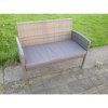 2 Seater Rattan Love Sofa Seat Double Chair Outdoor Garden Furniture With Cushion