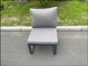 Fimous Aluminium 11 Pieces Garden Furniture Corner Sofa Set with Cushions Gas Fire Pit Dining Table Set with 3 Chairs 3 Footstools Dark Grey