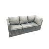 Fimous Outdoor Lounge Rattan Corner Sofa Set 6 Seater Garden Furniture with Small FootStools