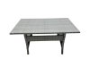 Fimous Outdoor Dining Table Sofa Armchair Set with Side Table Garden Furniture Set Dark Grey Mixed