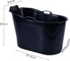 Fimous Bathtub for Adults, Soaking Bathtub for Hot Bath and Ice Bath Freestanding Bath Tub Black
