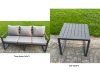 Fimous U-shaped Garden Furniture Set 9-Seater Aluminium Outdoor Dining Set with Adjustable Rising Lifting Dining Table Side Table Dark Grey