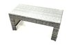 Fimous Outdoor Garden Furniture Set 6 Pieces Rattan Sofa Set with Coffee Table 2 Big Footstools Dark Grey Mixed