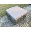 Fimous Dark Grey Mixed Square Rattan Foostool Outdoor Garden Furniture Accessory