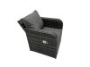 Fimous Rattan Garden Outdoor Furniture Set Love Sofa Reclining Chair Square Coffee Table Set with 4 Stools Side Table Dark Grey Mixed