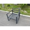 Fimous Aluminum Outdoor Garden Furniture Single Arm Chair Sofa With Seat And Back Cushion Dark Grey