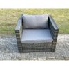 Fimous 6 Seat Modular Rattan Garden Furniture Coffee Table Footstool Chairs Outdoor