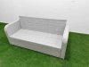 Fimous PE Rattan Lounge Sofa Set 9 Seater Outdoor Garden Furniture Set with Rectangular Dining Table 3 Seater Sofa Light Grey
