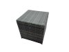 Fimous Rattan Garden Outdoor Furniture Set 3 Seater Sofa Square Coffee Table Set with 2 Side Tables Dark Grey Mixed