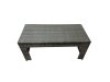Fimous Outdoor Rattan Oblong Coffee Table Corner Sofa Sets Garden Furniture Set with 2 Chairs 2 Small Stools Dark Grey Mixed