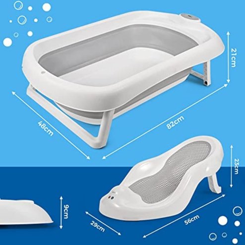 Fimous Foldable Bathtub PVC Adult SPA Soaking Water Tub with Cover for Bathroom