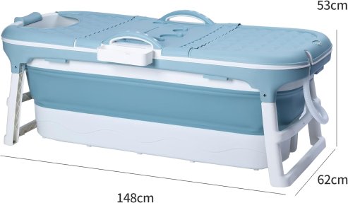 Fimous Portable Bathtub Adult Folding Bath tub Large Thicken Free Standing Soaking Barrel for Adults Children