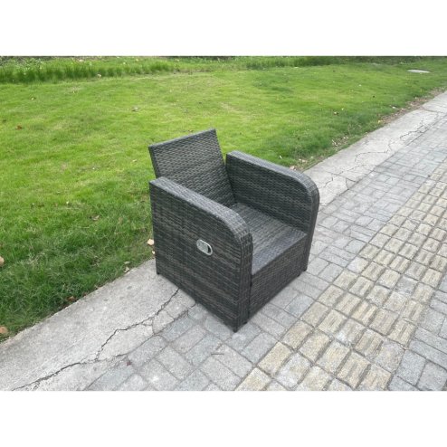 Fimous 9 Seater Rattan Wicker Garden Furniture Patio Conservatory Sofa Set with Rectangular Coffee Table 3 Seater Sofa Love Sofa 2 Small Footstools Side Table