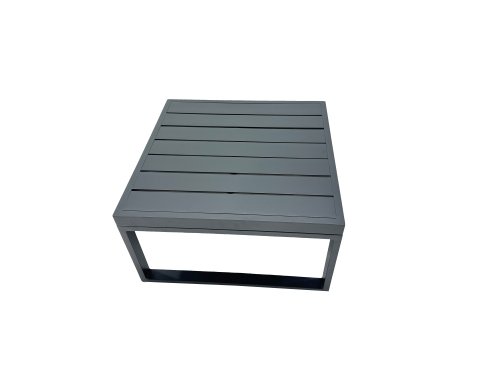 Fimous Outdoor Garden Furniture Set Aluminium Lounge Sofa Square Coffee Table Sets with 4 Stools Dark Grey