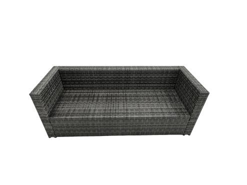 Fimous Rattan Garden Furniture Firepit Dining Set 9 Seater Lounge Sofa Table Set with Side Table 3 Footstool