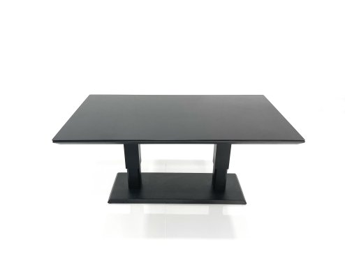 Fimous Outdoor Garden Furniture Set Aluminium Lounge Sofa Adjustable Rising Lifting Dining Table Sets with 2 Side Tables Dark Grey