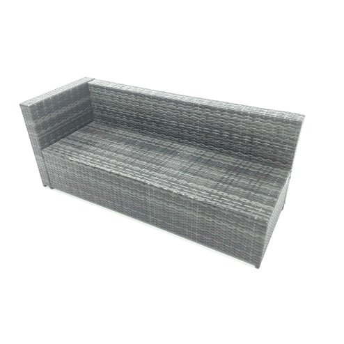 Fimous 7 Seater PE Rattan Corner Sofa Set Rectangular Dining Table Set With Seat And Back Cushion