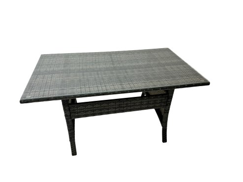 Fimous 8 Seat Outdoor Wicker PE Rattan Garden Furniture Set Dining Table Sofa Sets with 4 Stools Dark Grey Mixed